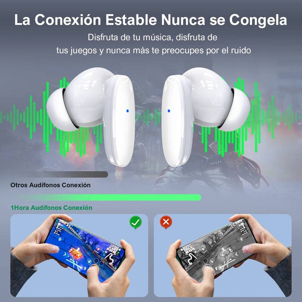 Audifonos 1hora inalambrico aut205 color blanco - MUNDO ACCESORIOS (B2C)