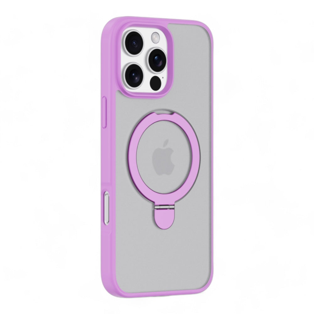 Estuche devia magsafe iphone 16 pro delight series magnetic case with bracket color fucsia