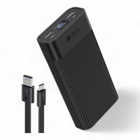 Battery 1 hour fast charge 2 usb ports 2 type c 20000mah black gar117