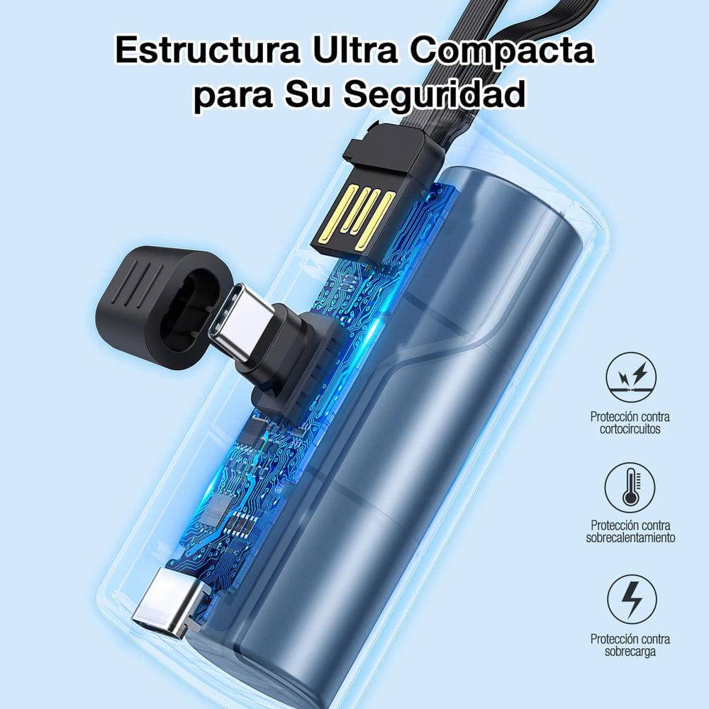 Bateria 1hora power bank 4500mah gar262 salida tip c color negro - MUNDO ACCESORIOS (B2C)