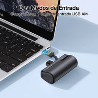 Bateria 1hora power bank 4500mah gar262 salida tip c color negro - MUNDO ACCESORIOS (B2C)