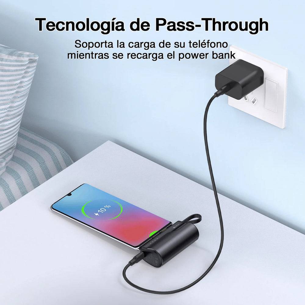 Bateria 1hora power bank 4500mah gar262 salida tip c color negro - MUNDO ACCESORIOS (B2C)