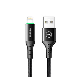 ca-8063 auto power off fast charge usb a lightning cable 1.8m largo negro - MUNDO ACCESORIOS (B2C)