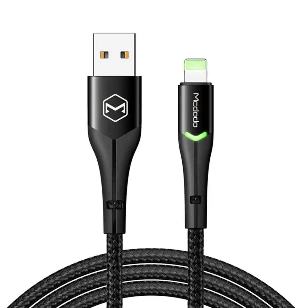 Cable USB a Lightning 1.8m negro ultra resistente para iPhone.