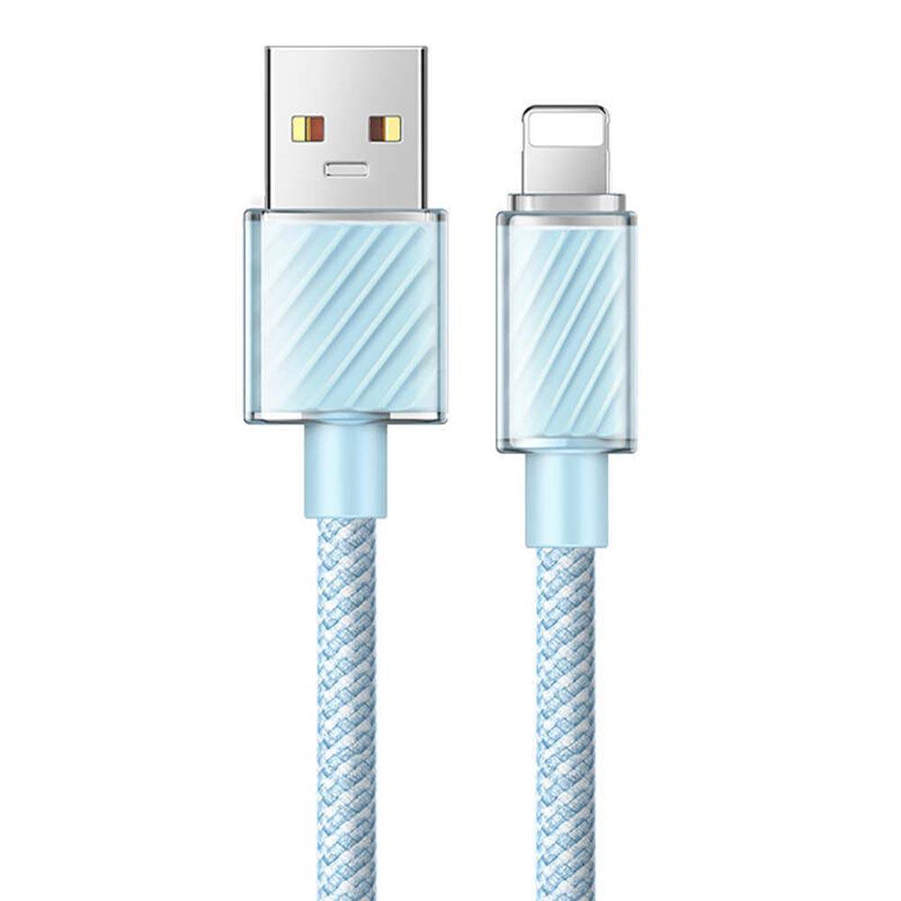 ca-3641 1.2m largo iphone usb a lighting 3a color azul - MUNDO ACCESORIOS (B2C)