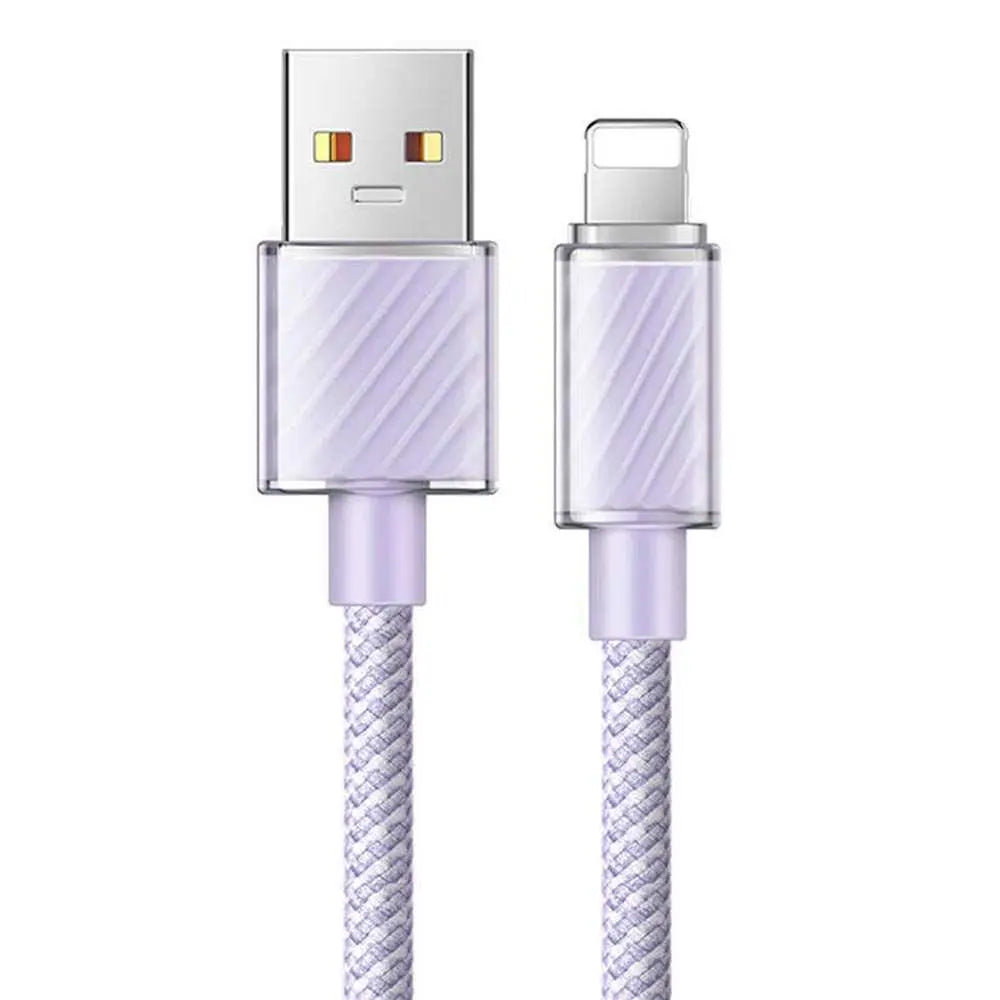 Ca-3642 1.2M purple iPhone USB A to Lightning cable, 3A fast charging.