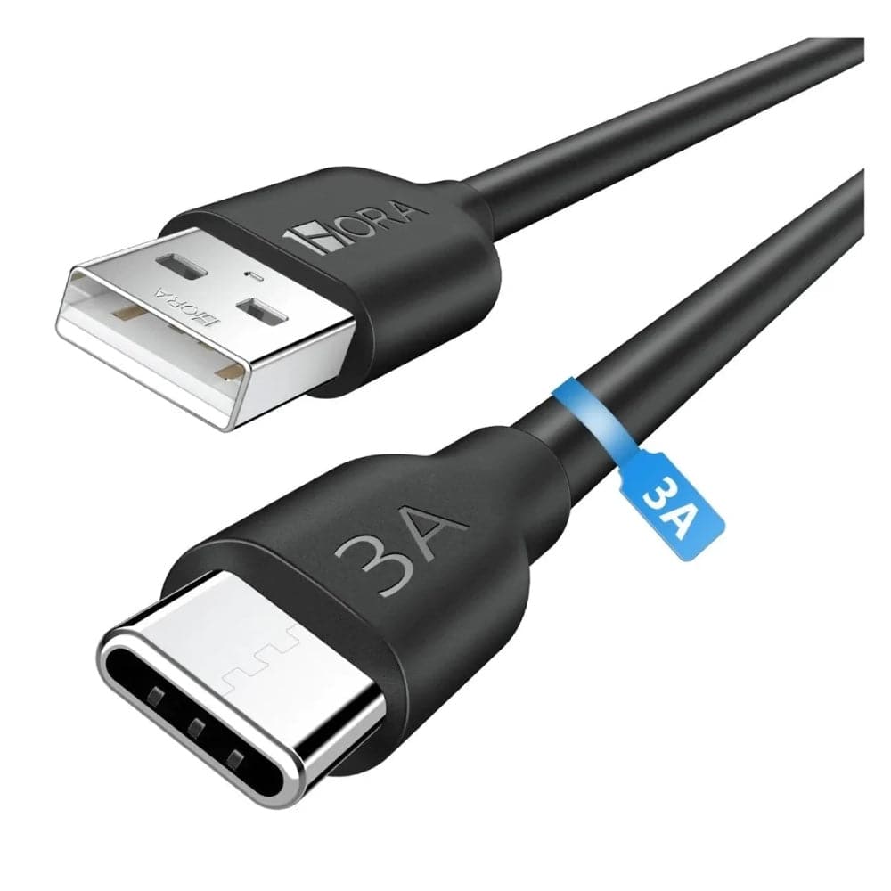 Cable 1hora tipo c 3a usb 1 metro cab262 color negro - MUNDO ACCESORIOS (B2C)