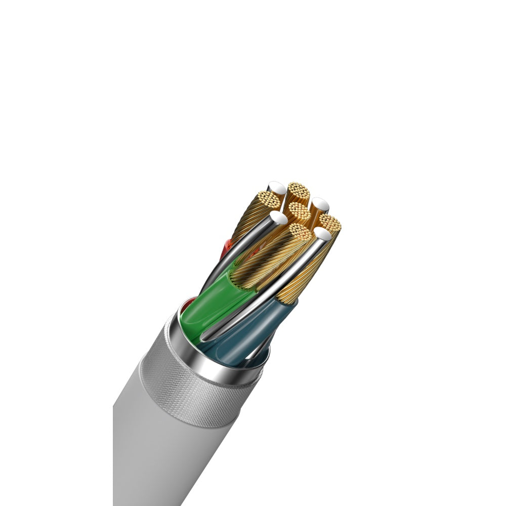 Cable Devia Tipoc Kintone Series Type-C To Type-C Set Cable ( 30Pcs , 3A , 1 M ) Model Ec151 Color Blanco