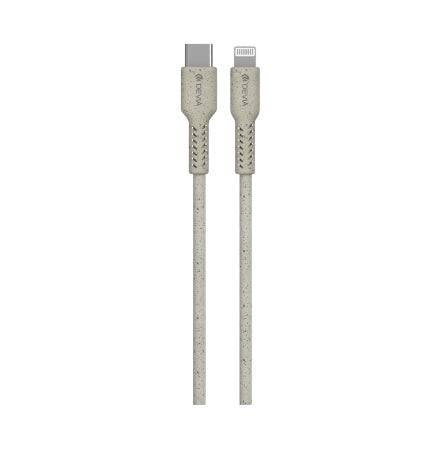 Cable devia tipoc organico opcion 5 cable c to lightning color beige - MUNDO ACCESORIOS (B2C)