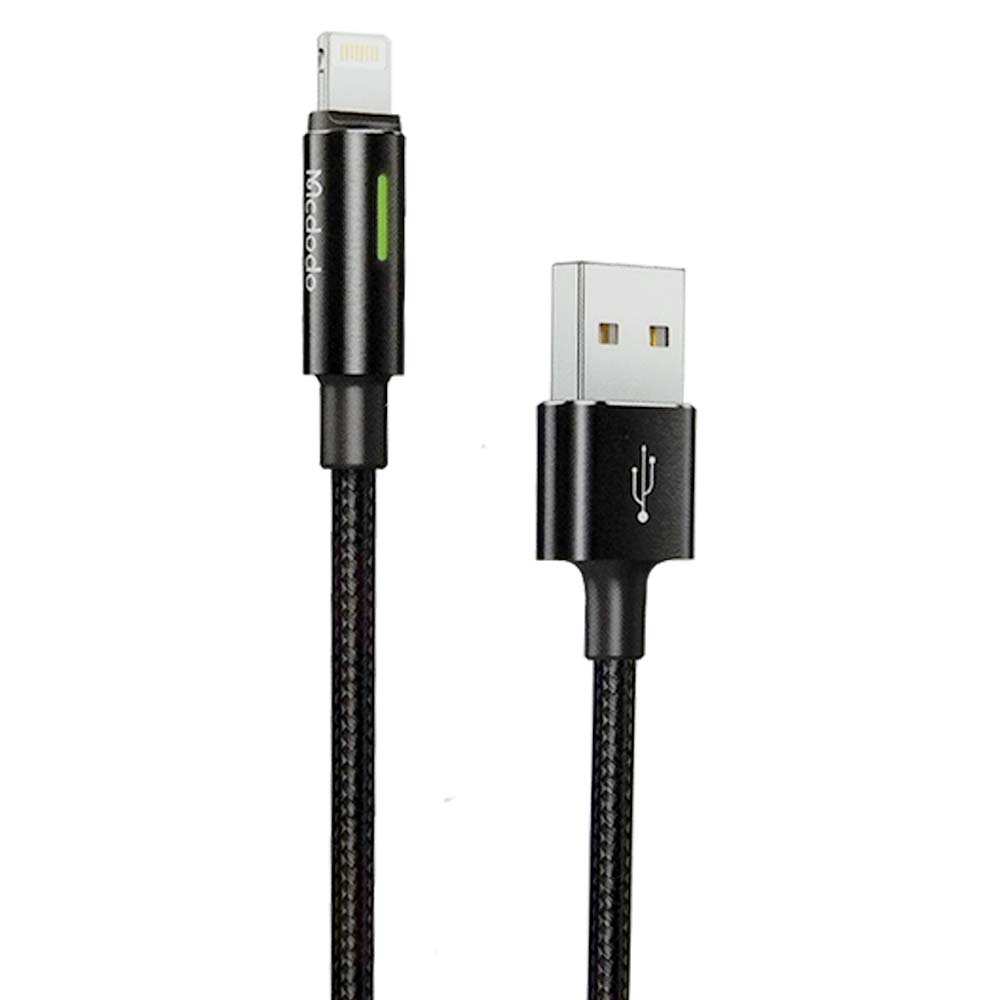 Cable mcdodo usb ca-4600 1.2 metros con la  funcion de  auto disconnect usb a lightning color negro