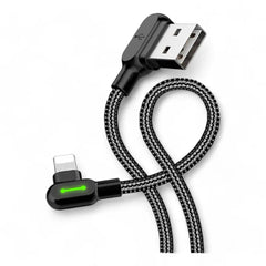 Cable MCDODO USB CA-467 Button Series USB A to Lightning, black, durable design.