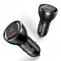 Cargador mcdodo carro cc-5670 aurora series 95w usb-a + usb-c dual-ports car charger with digital display color negro - MUNDO ACCESORIOS (B2C)