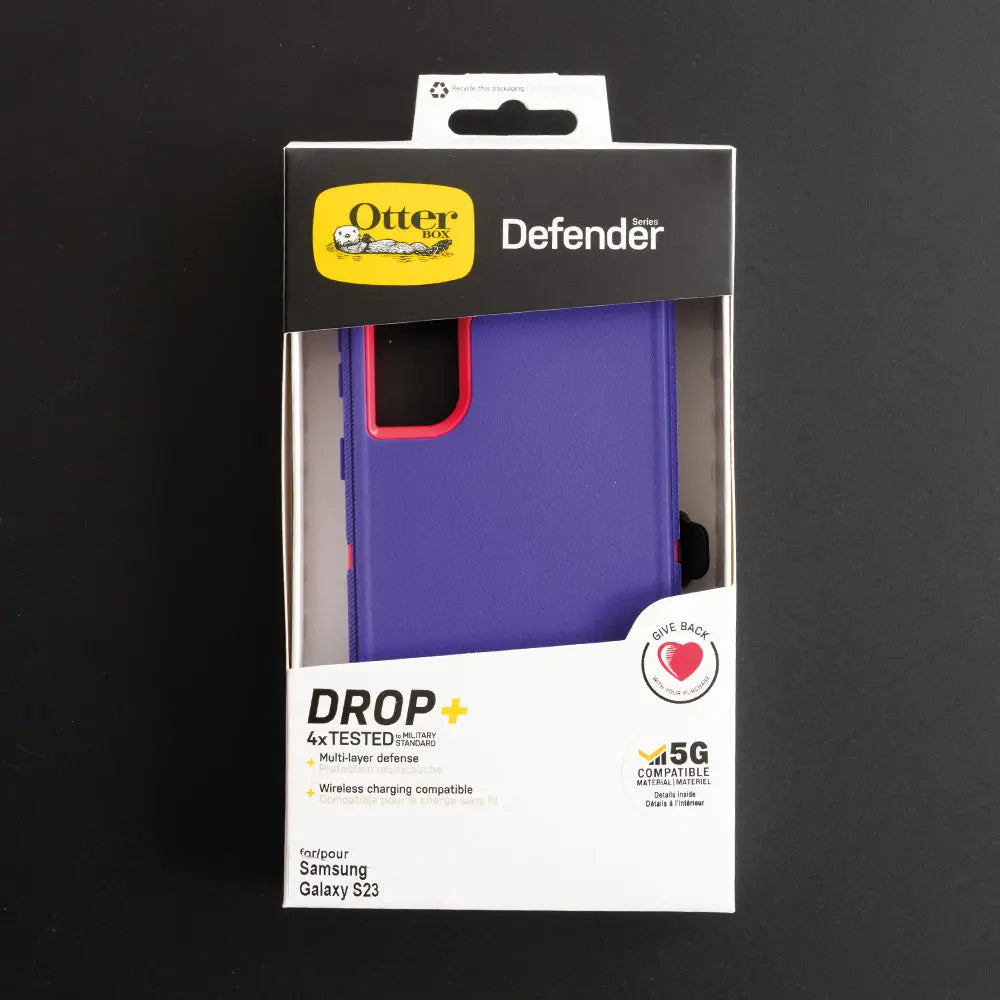 Estuche proteccion otterbox defender samsung s23 color morado / rosado  Shop name