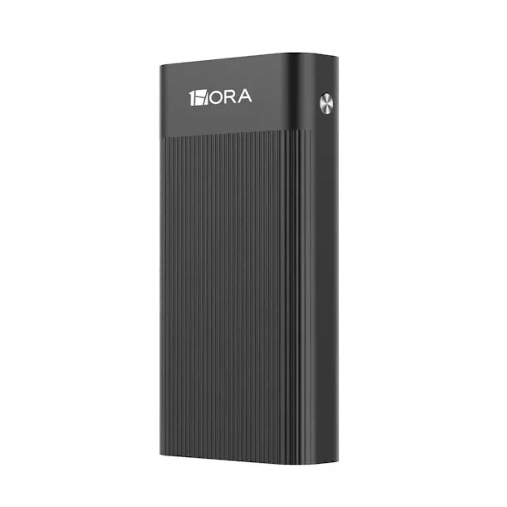 Bateria 1hora carga rapida 2 puertos usb 2 type c 20000mah negro gar117