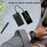 Thumbnail for Bateria 1hora carga rapida 2 puertos usb 2 type c 20000mah negro gar117