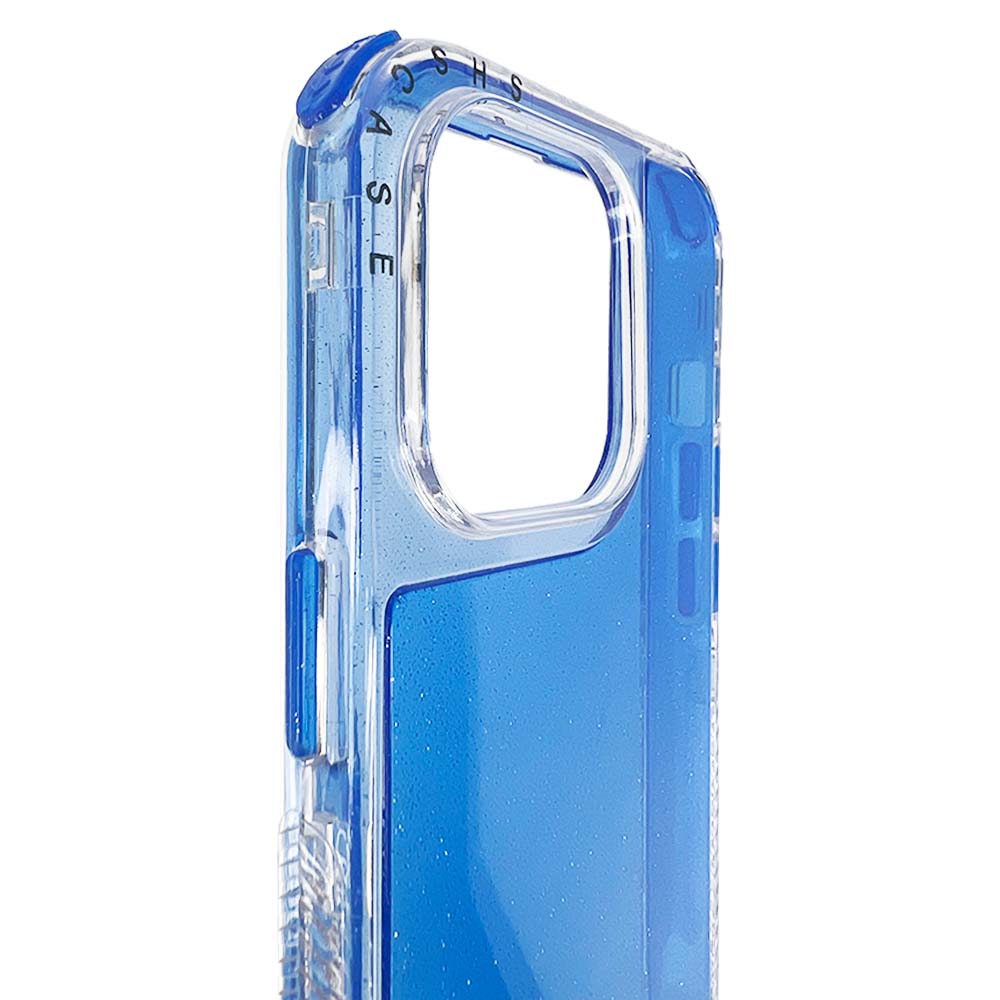 Estuche el rey glitter iphone 14 pro max defender color azul