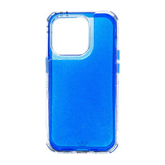 Estuche azul con glitter para iPhone 14 Pro Defender, diseño protector y elegante.