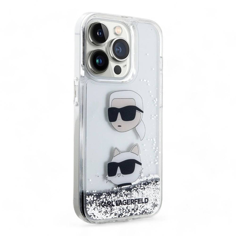 Estuche karl lagerfeld hard case iphone 15 pro pc/tpu white liquid glitter color transparente - MUNDO ACCESORIOS (B2C)