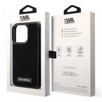 Thumbnail for Estuche karl lagerfeld hard case iphone 15 pro  - pc/tpu compatible case with card holder black color negro