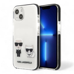 Estuche karl lagerfeld hard case iphone 13  - hc tpe k&choupette bodies white  color transparente - MUNDO ACCESORIOS (B2C)