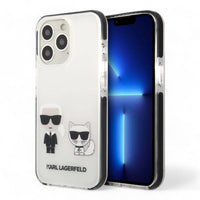 Estuche karl lagerfeld hard case iphone 13 pro  - hc tpe k&choupette bodies white color transparente - MUNDO ACCESORIOS (B2C)