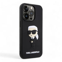 Thumbnail for Estuche karl lagerfeld hard case iphone 15 pro max - rubber black hard case 3d ikonik nft color negro