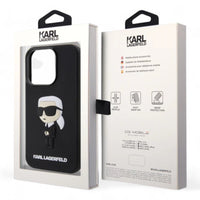 Thumbnail for Estuche karl lagerfeld hard case iphone 15 pro max - rubber black hard case 3d ikonik nft color negro