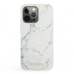 Estuche guess hard case iphone 13 pro hard case white pc/tpu marble design color blanco  Shop name