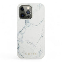 Thumbnail for Estuche guess hard case iphone 13 pro hard case white pc/tpu marble design color blanco