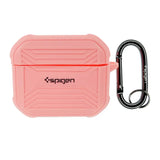 Estuche Spigen Tough Armor para AirPods 3 en color rosa con gancho.