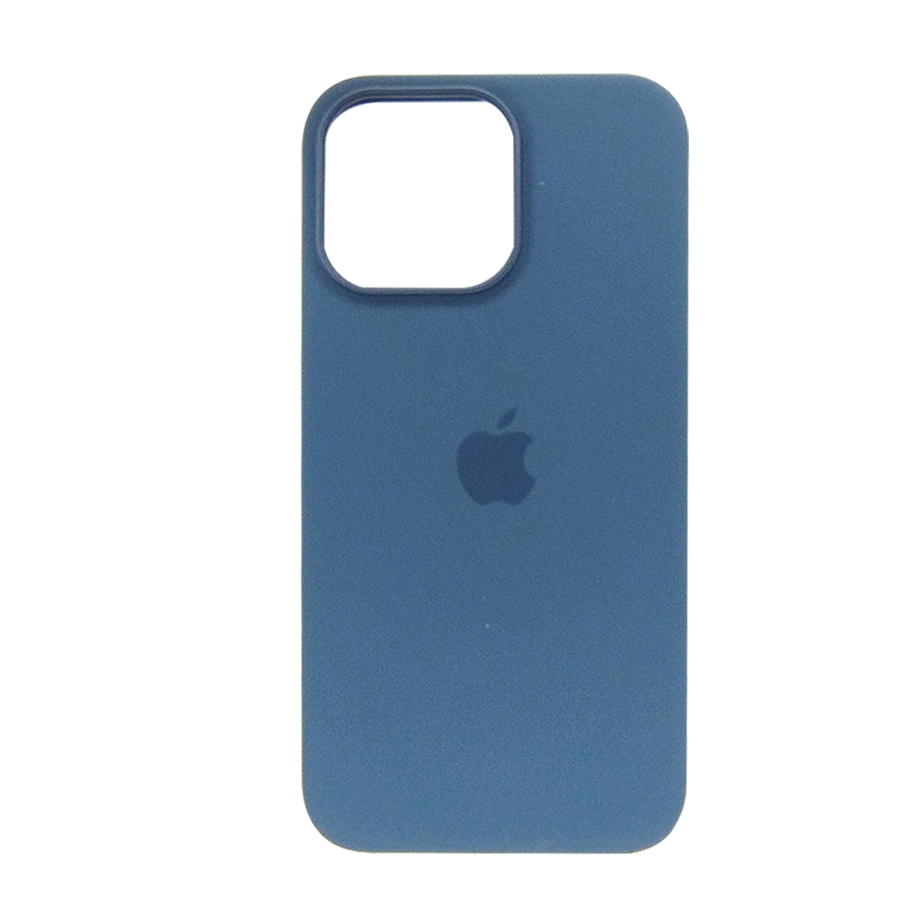 Apple magsafe case for iPhone 15 Pro silicone (storn blue) soft blue color