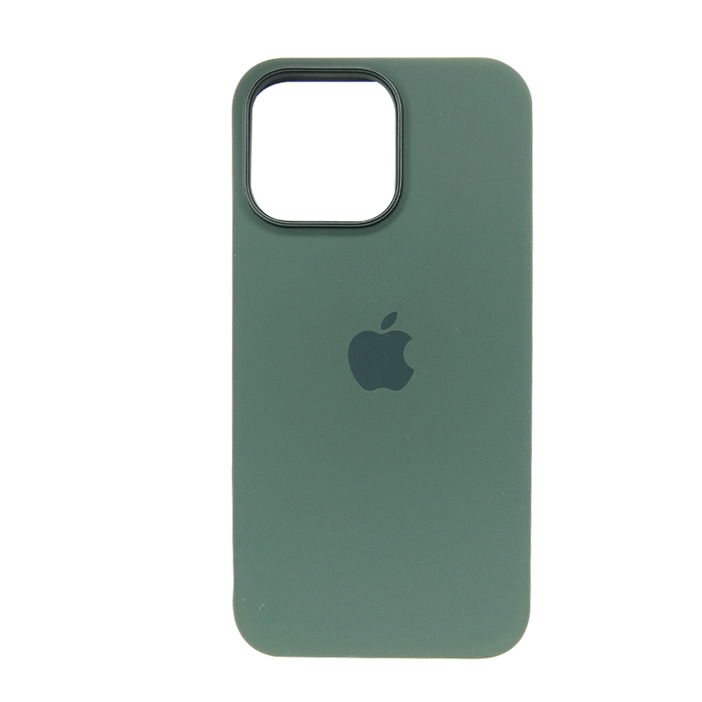 Estuche apple magsafe iphone 15 pro silicone  color verde musgo - MUNDO ACCESORIOS (B2C)