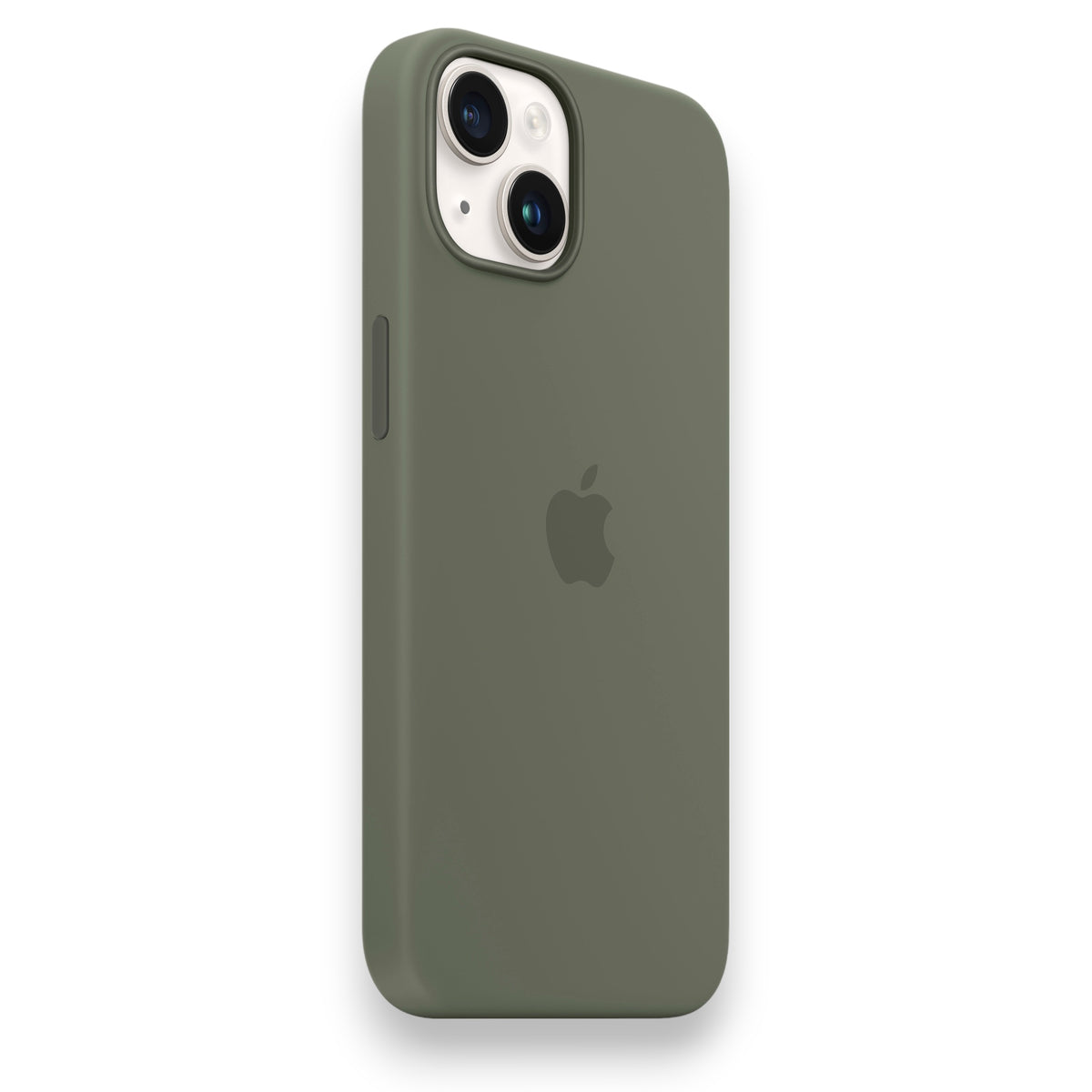 Estuche apple magsafe iphone 15 plus silicone color verde olivo