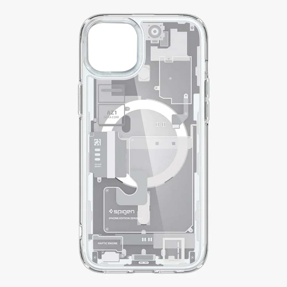 Estuche spigen magsafe iphone 14 pro ultra hybrid zero one color transparente