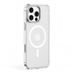 Estuche devia magsafe iphone 16 snow crystal series magnetic shockproof case with bracket color transparente  Shop name