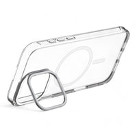 Case devia magsafe iphone 16 snow crystal series magnetic shockproof case with bracket transparent color