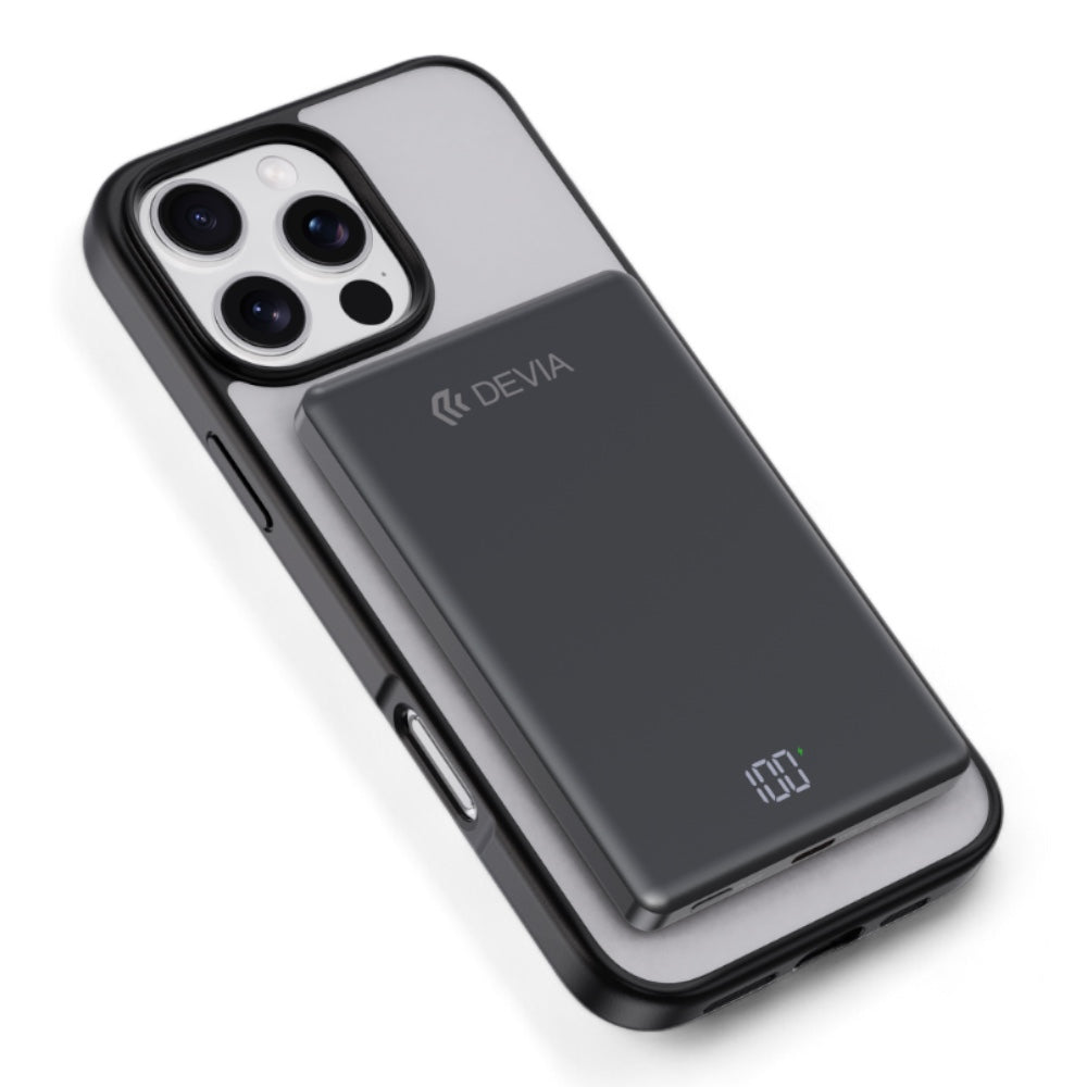 Devia Magsafe iPhone 16 Delight Series Magnetic Case with Bracket Black