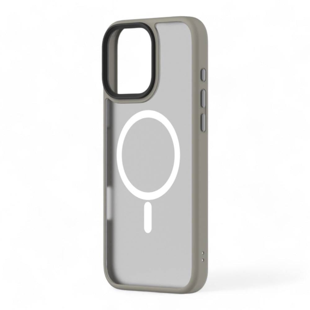 Estuche devia magsafe iphone 16 pro max pino series magnetic shockproof case color gris/oscuro - MUNDO ACCESORIOS (B2C)