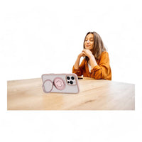 Estuche devia magsafe iphone 16 pro max delight series magnetic case with bracket color fucsia - MUNDO ACCESORIOS (B2C)