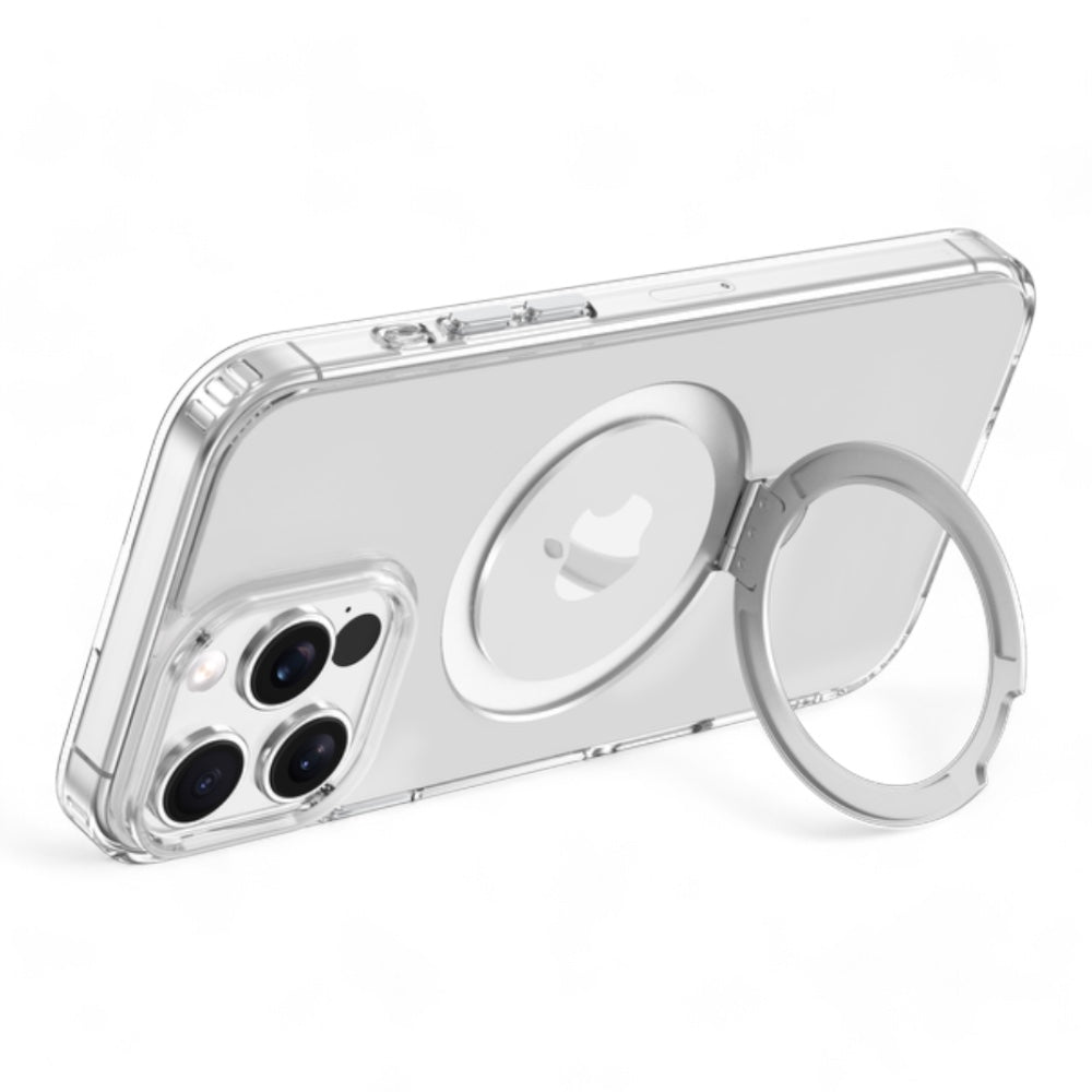 Case devia magsafe iphone 16 pro clean series magnetic shockproof case with bracket transparent color