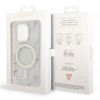 Thumbnail for Estuche guess magsafe iphone 15 pro - pc/tpu white hard case magsafe iml marble color transparente