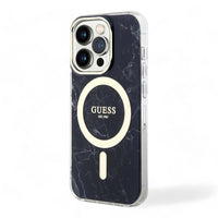 Thumbnail for Estuche guess magsafe iphone 15 pro - pc/tpu black hard case magsafe iml marble  color negro