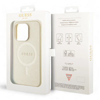 Thumbnail for Estuche guess magsafe iphone 15 pro pu leather beige hard case saffiano magsafe  color beige