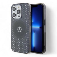 Thumbnail for Estuche mercedes-benz magsafe iphone 15 tpu black double layer mafsafe compatible case mini stars pattern  color negro