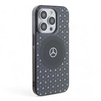 Case mercedes-benz magsafe iphone 15 tpu black double layer mafsafe compatible case mini stars pattern color black