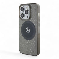 Thumbnail for Estuche mercedes-benz magsafe iphone 15 pro max pc/tpu black transparent mafsafe compatible case star pattern color negro