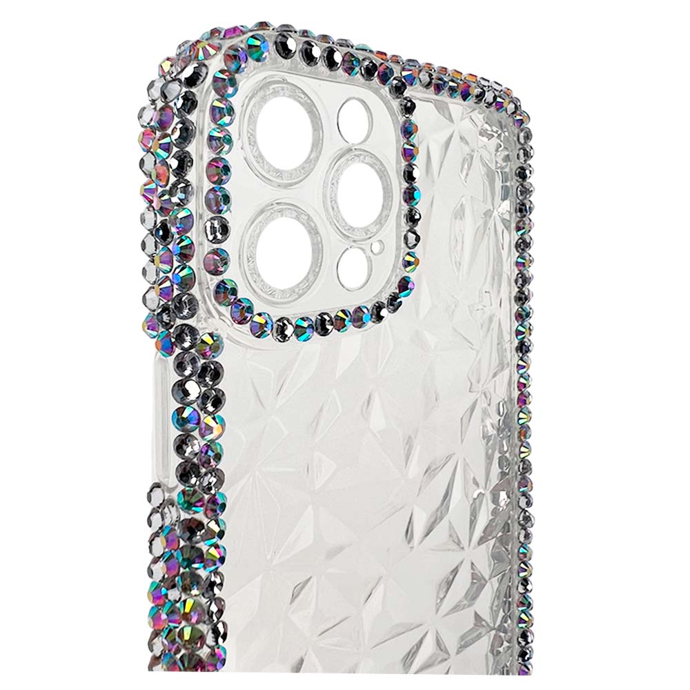 Estuche el rey marco iphone 12 pro max diamantes color transparente