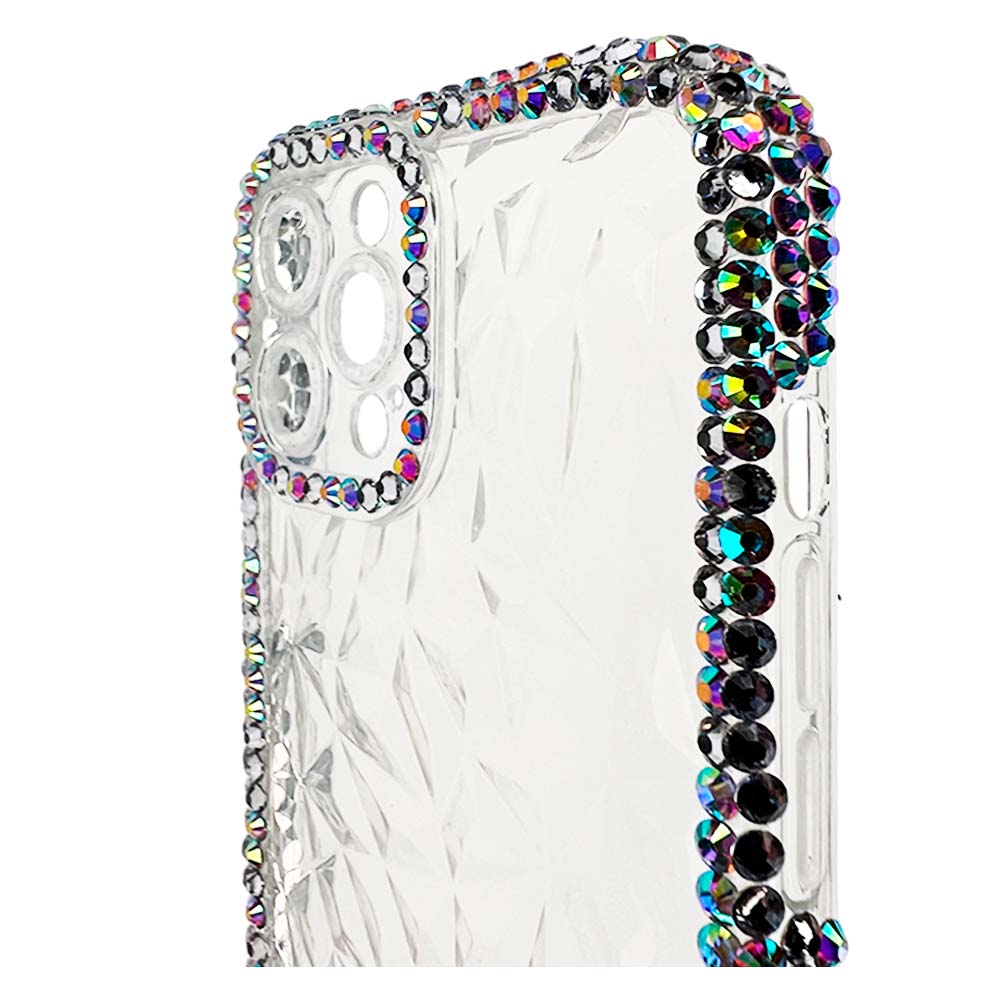 Estuche el rey marco iphone 12 pro max diamantes color transparente