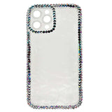 Estuche El Rey Marco para iPhone 14 Pro Max con diamantes transparentes, diseño elegante y protector.