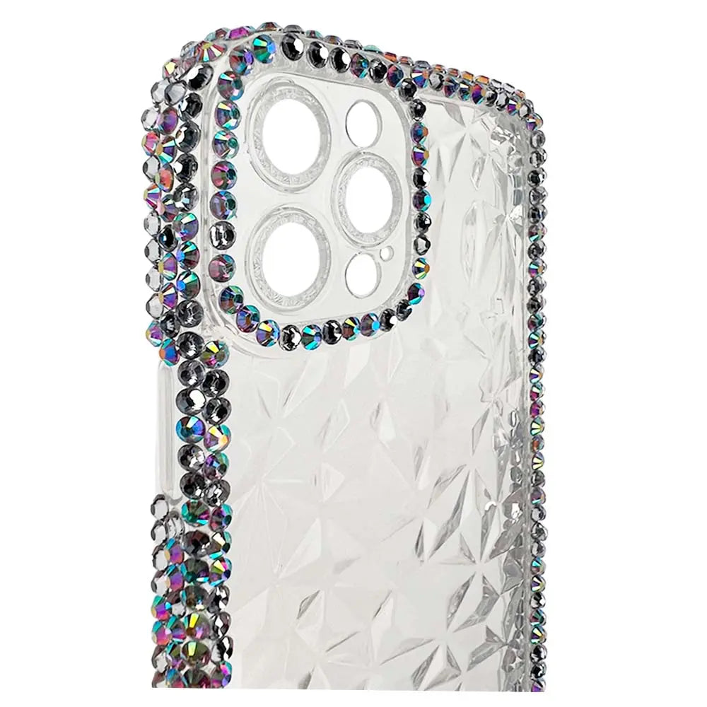 Estuche el rey marco iphone 14 pro max diamantes color transparente  Shop name